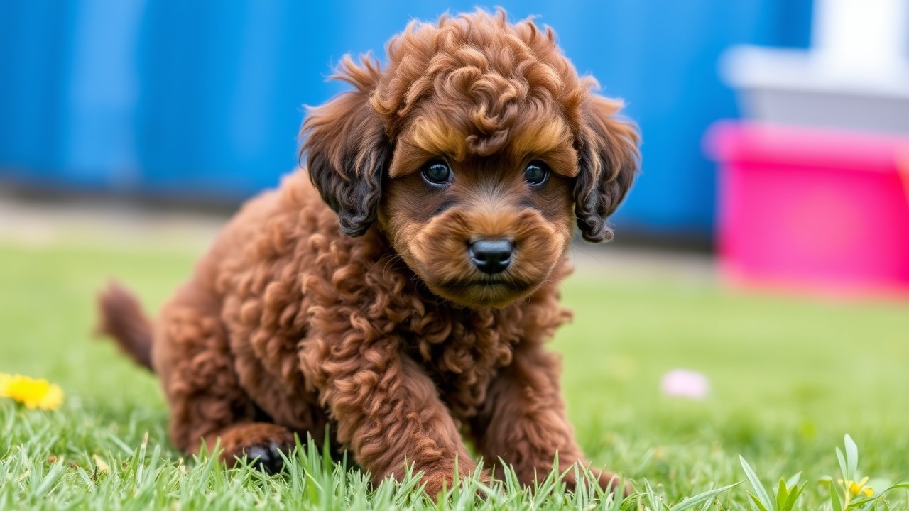 PUDELWELPEN BILD SCHWARZ WEISS LOCKEN